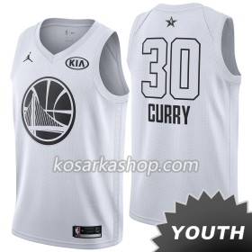Dres Golden State Warriors Stephen Curry 30 2018 All Star Jordan Brand Bijela Swingman - Dječji